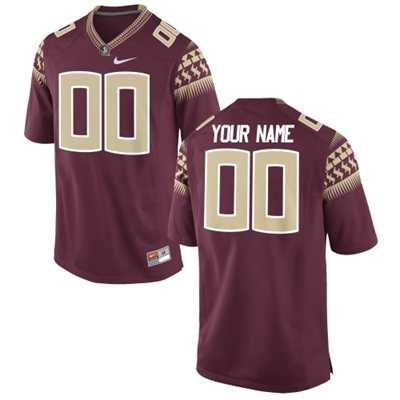 Mens Florida State Seminoles Customized Replica Football Jersey - 2015 Garnet